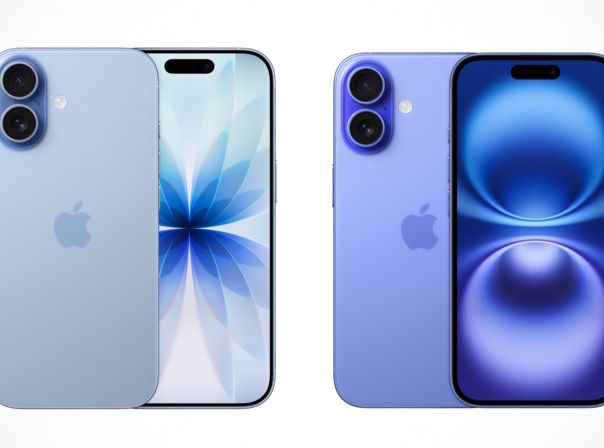 iPhone 17 (l.) und iPhone 16 (r.) im Vergleich iPhone 17 und 16 im Vergleich