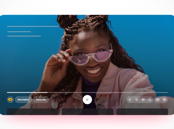 So sieht der neue Video-Player auf dem Desktop aus YouTube neues Design
