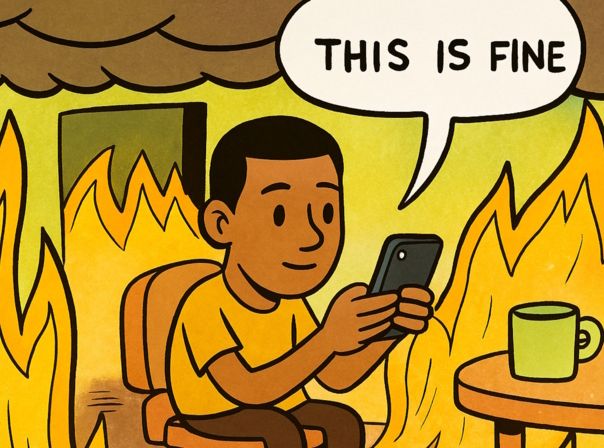 Auf diesem Stuhl könntet bald ihr sitzen This Is Fine Meme