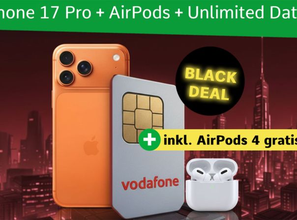 Vodafone iPhone 17 Pro Black Week Angebot mit AirPods