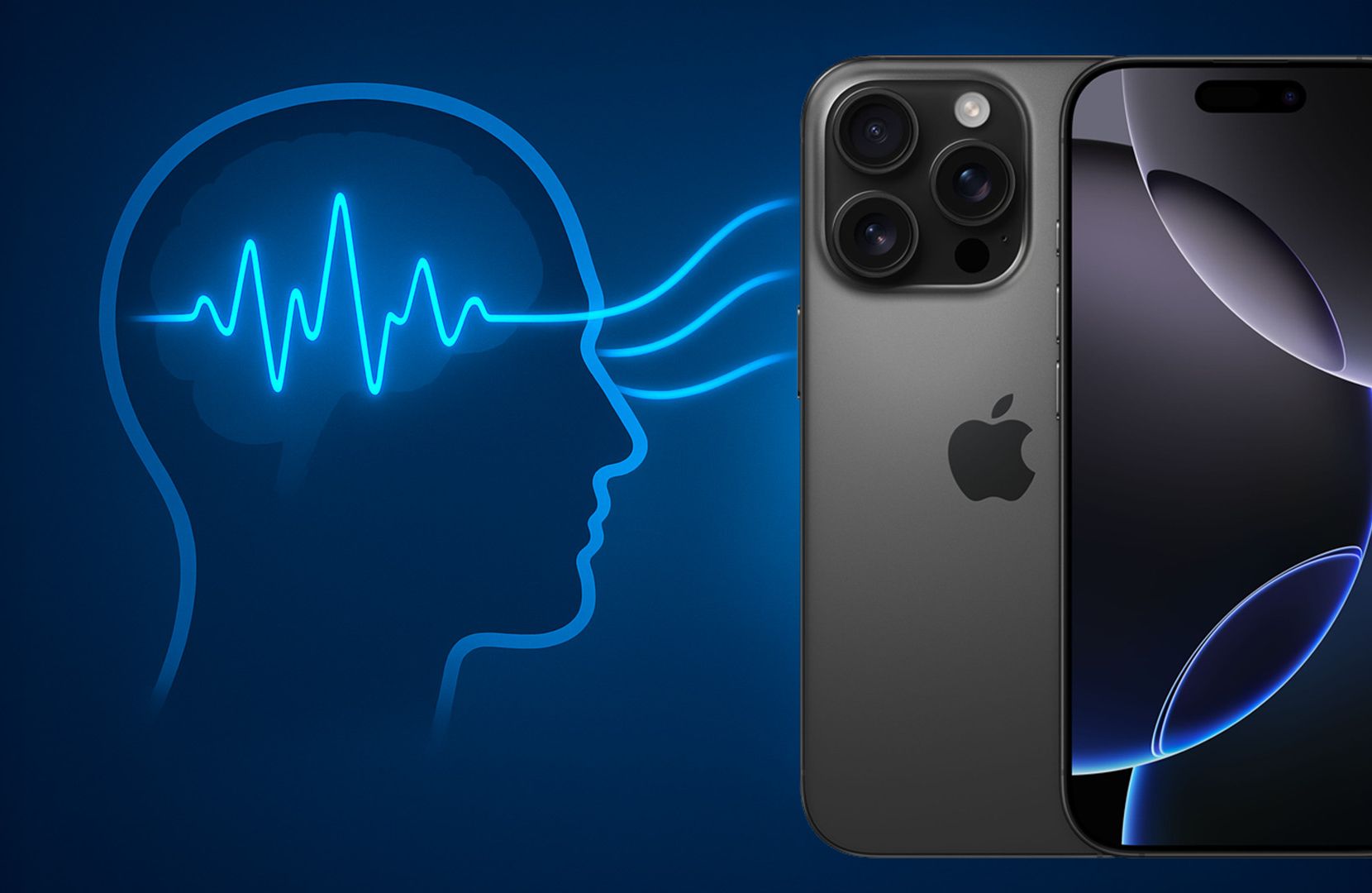 Ein iPhone wird mit Gedanken gesteuert