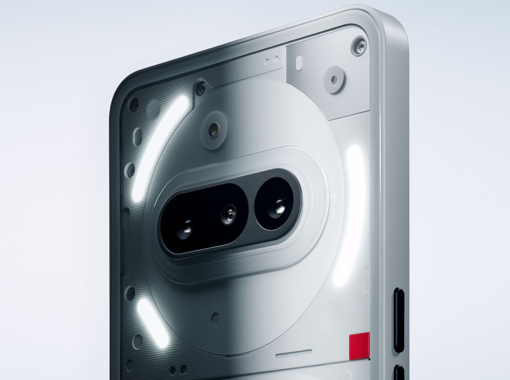 Das Nothing Phone (3a) in Weiß