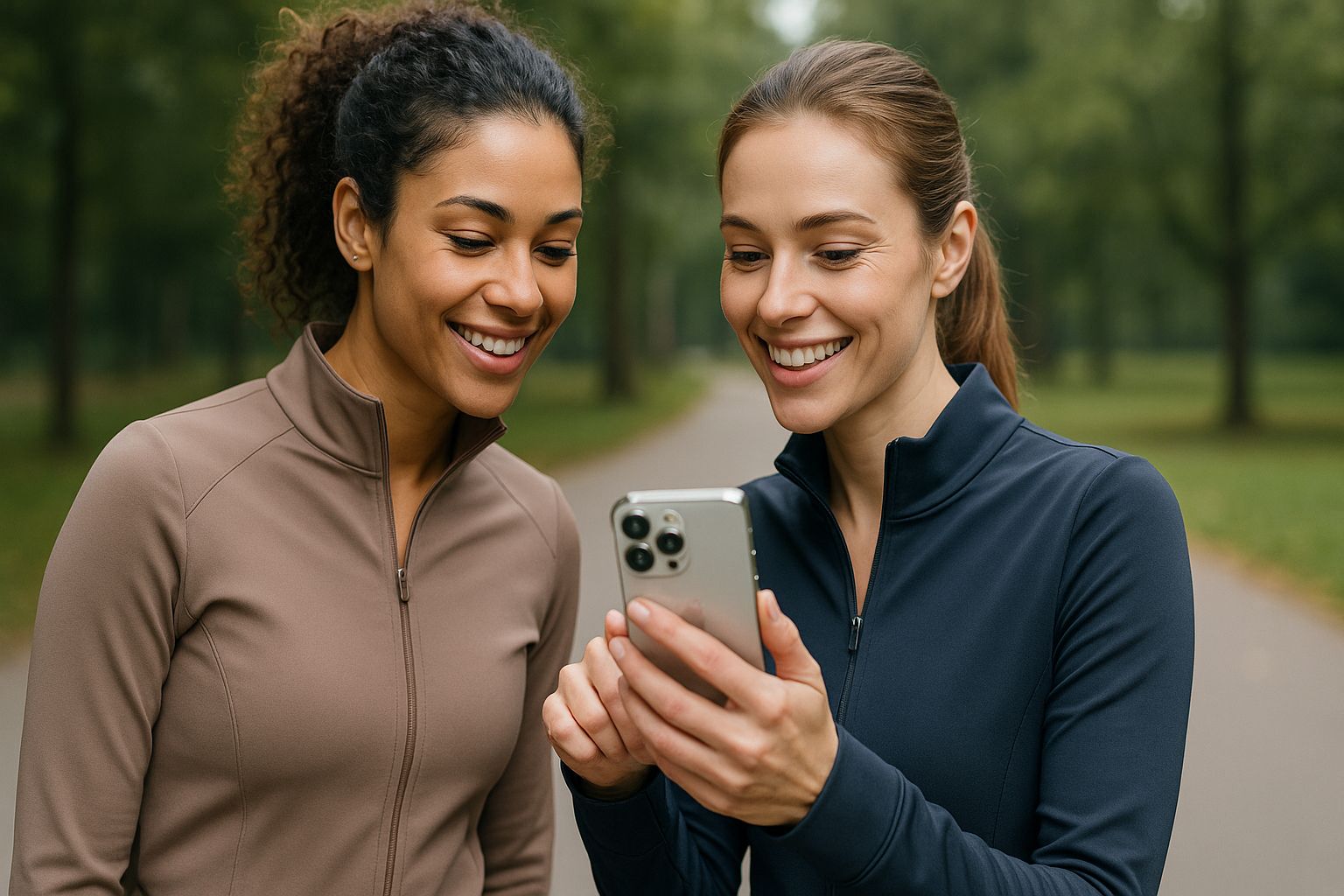 Zwei Frauen mit einem Smartphone