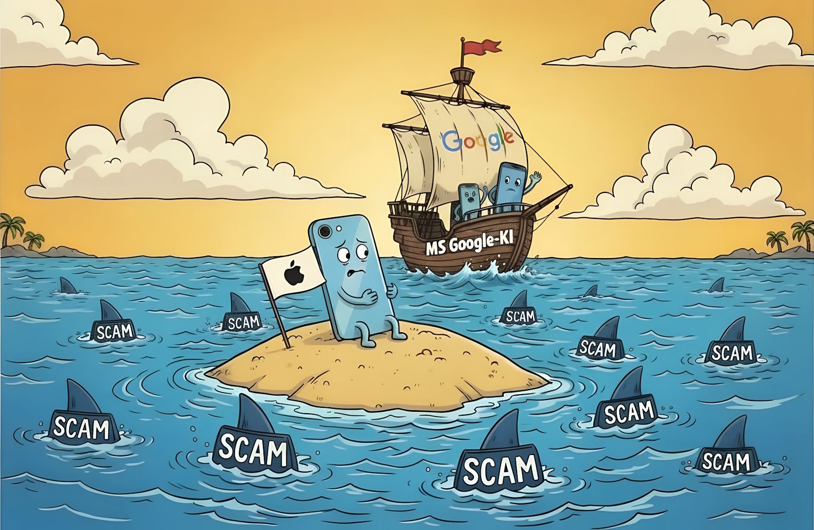 Apple auf der Scam-Insel gestrandet