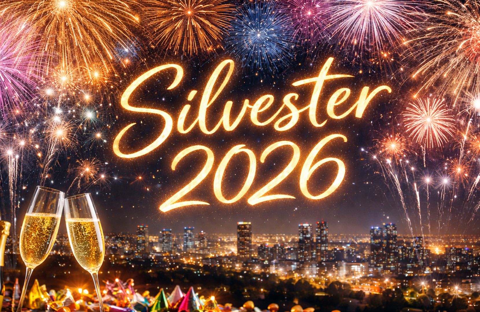 Silvester 2026 mit Feuerwerk