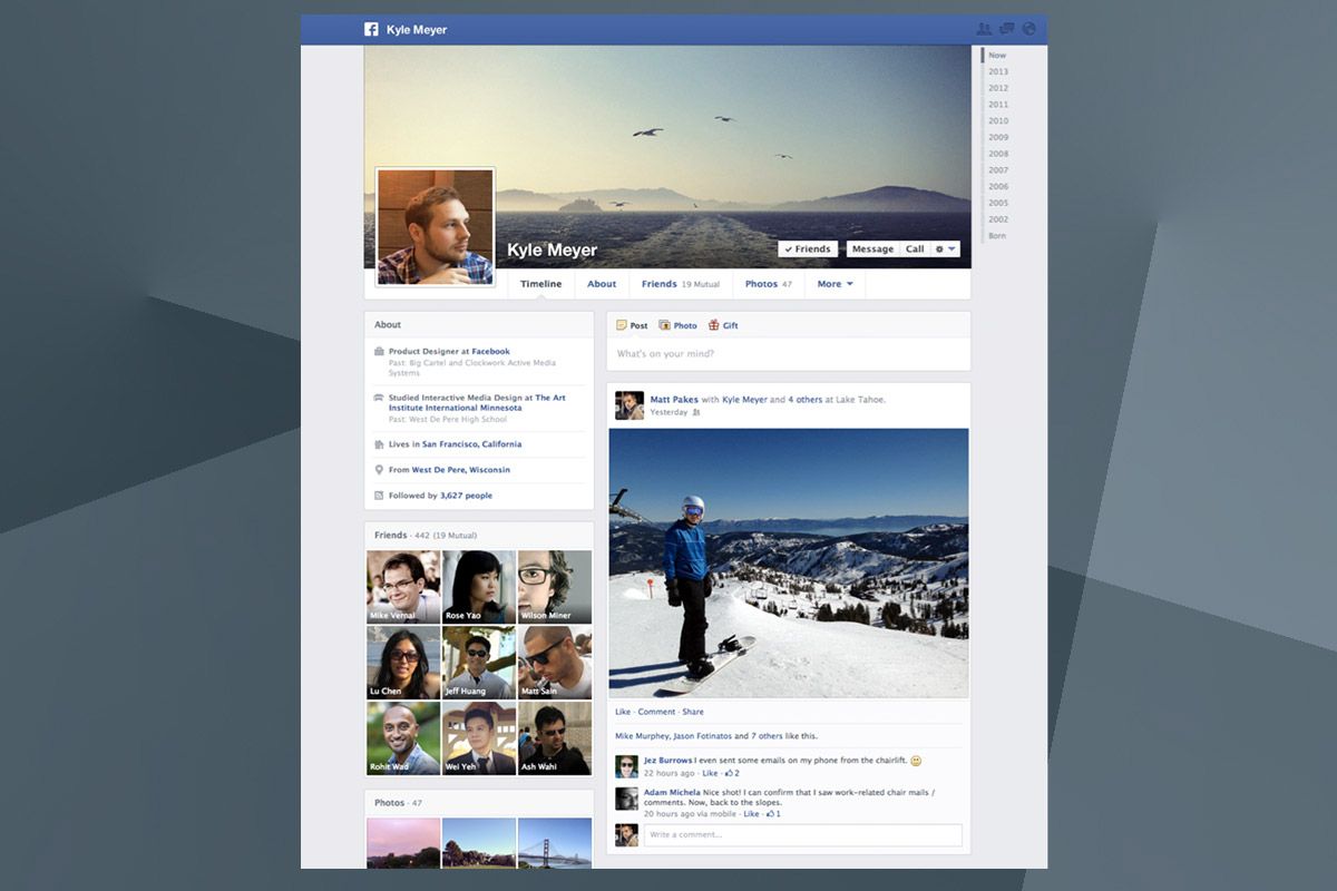 Facebook 2013/03 Layout Timeline Facebook 2013/03 Layout Timeline