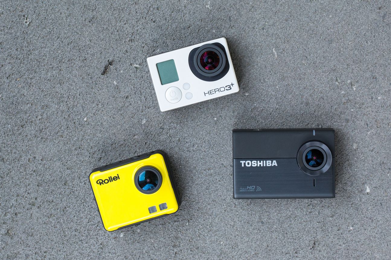 Toshiba Camileo X-Sports, GoPro Hero 3plus, Rollei Actioncam Toshiba Camileo X-Sports, GoPro Hero 3plus, Rollei Actioncam