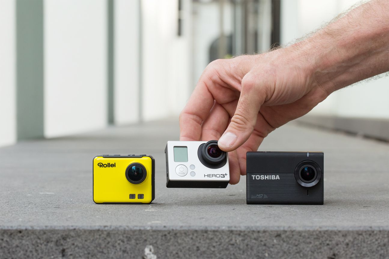 Toshiba Camileo X-Sports, GoPro Hero 3plus, Rollei Actioncam Toshiba Camileo X-Sports, GoPro Hero 3plus, Rollei Actioncam