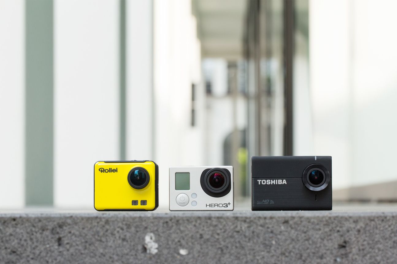 Toshiba Camileo X-Sports, GoPro Hero 3plus, Rollei Actioncam Toshiba Camileo X-Sports, GoPro Hero 3plus, Rollei Actioncam