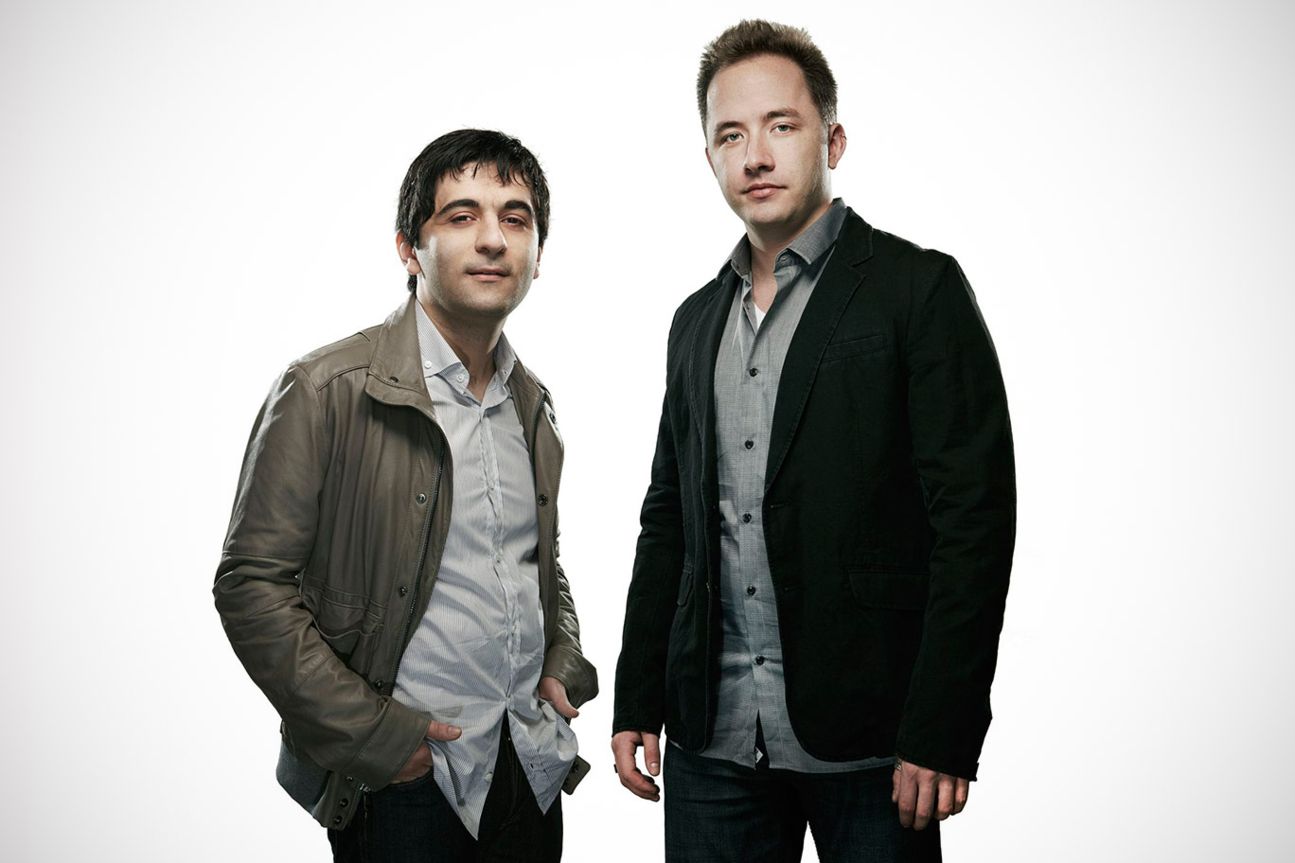 Dropbox Gründer Arash Ferdowsi (l.) und Drew Houston