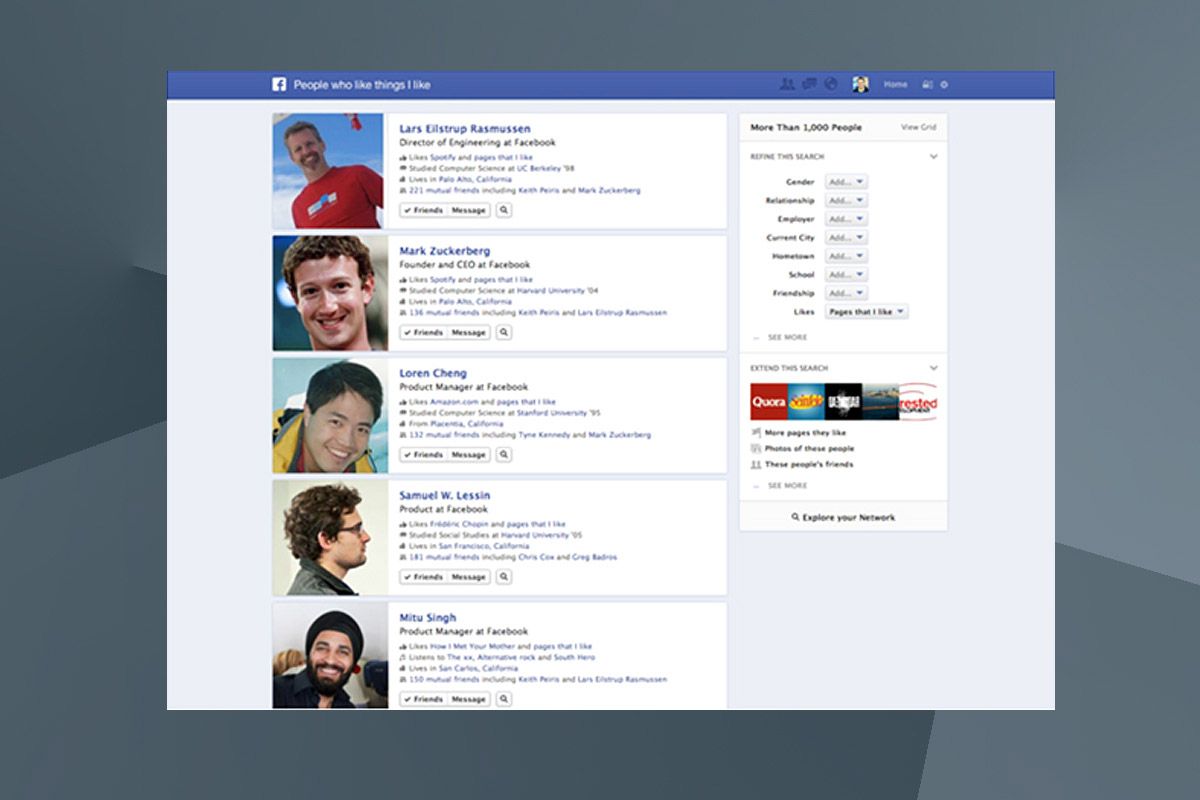 Facebook GraphSearch Facebook GraphSearch