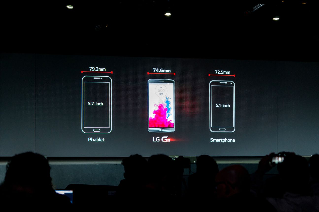 Trotz gewaltigem 5,5 Zoll Tablet ist das G3 kompakt gebaut Trotz gewaltigem 5,5 Zoll Tablet ist das G3 kompakt gebaut