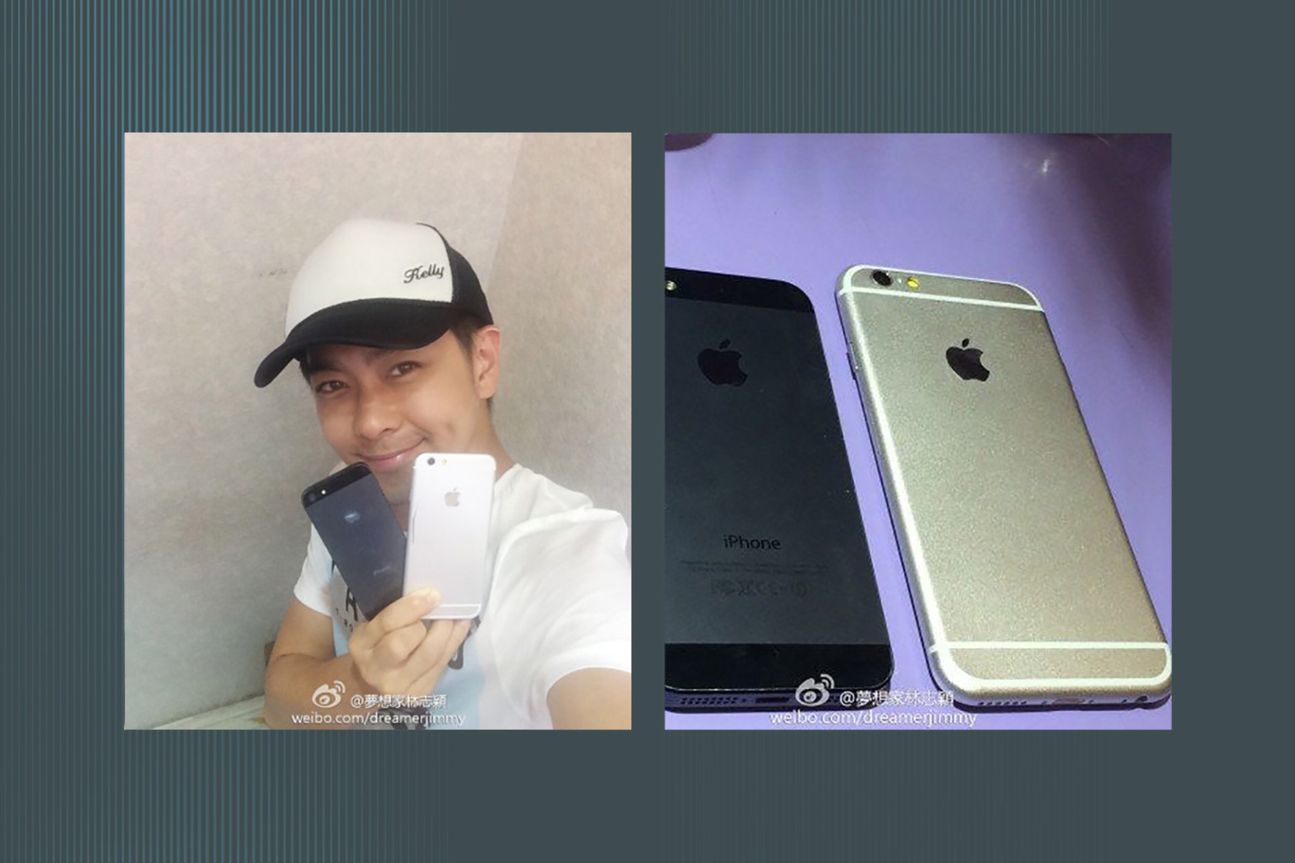 Jimmy Lin und sein iPhone 6 – und zum Vergleich auch ein iPhone 5