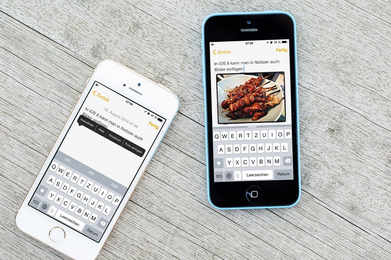 iOS 8 Notizen