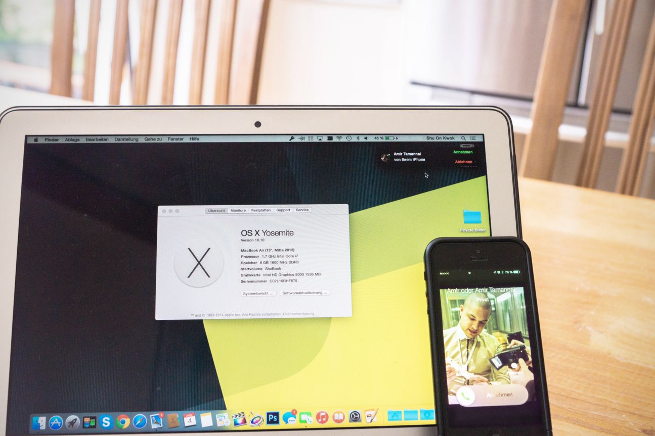 OS X Yosemite, iOS 8 Beta