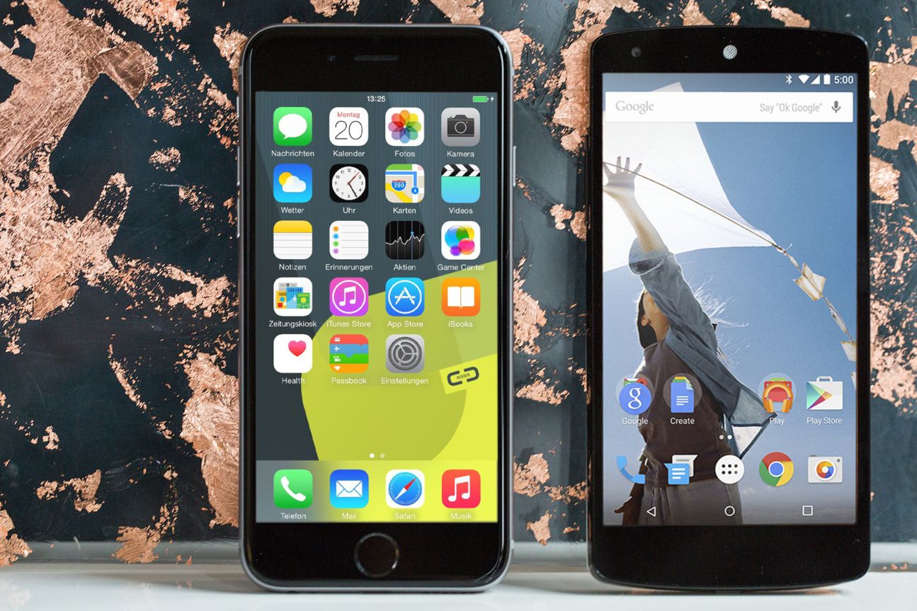 iOS 8 und Android 5.0 Lollipop sind die neuen Standards unter den mobilen Betriebssystemen. iOS 8 und Android 5.0 Lollipop sind die neuen Standards unter den mobilen Betriebssystemen.