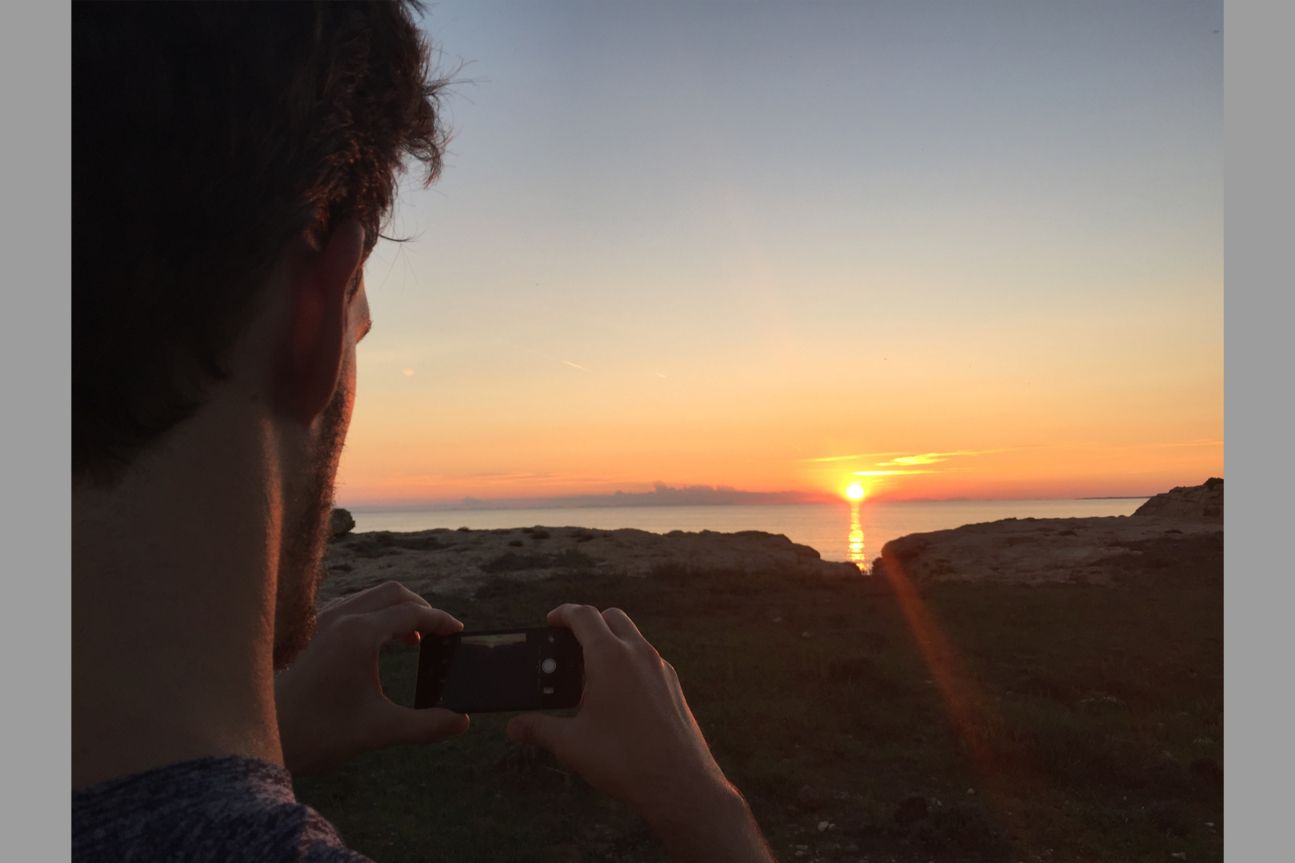 iPhone-Ception: Sonnenuntergang aufgenommen mit dem iPhone 5s aufgenommen mit dem iPhone 6