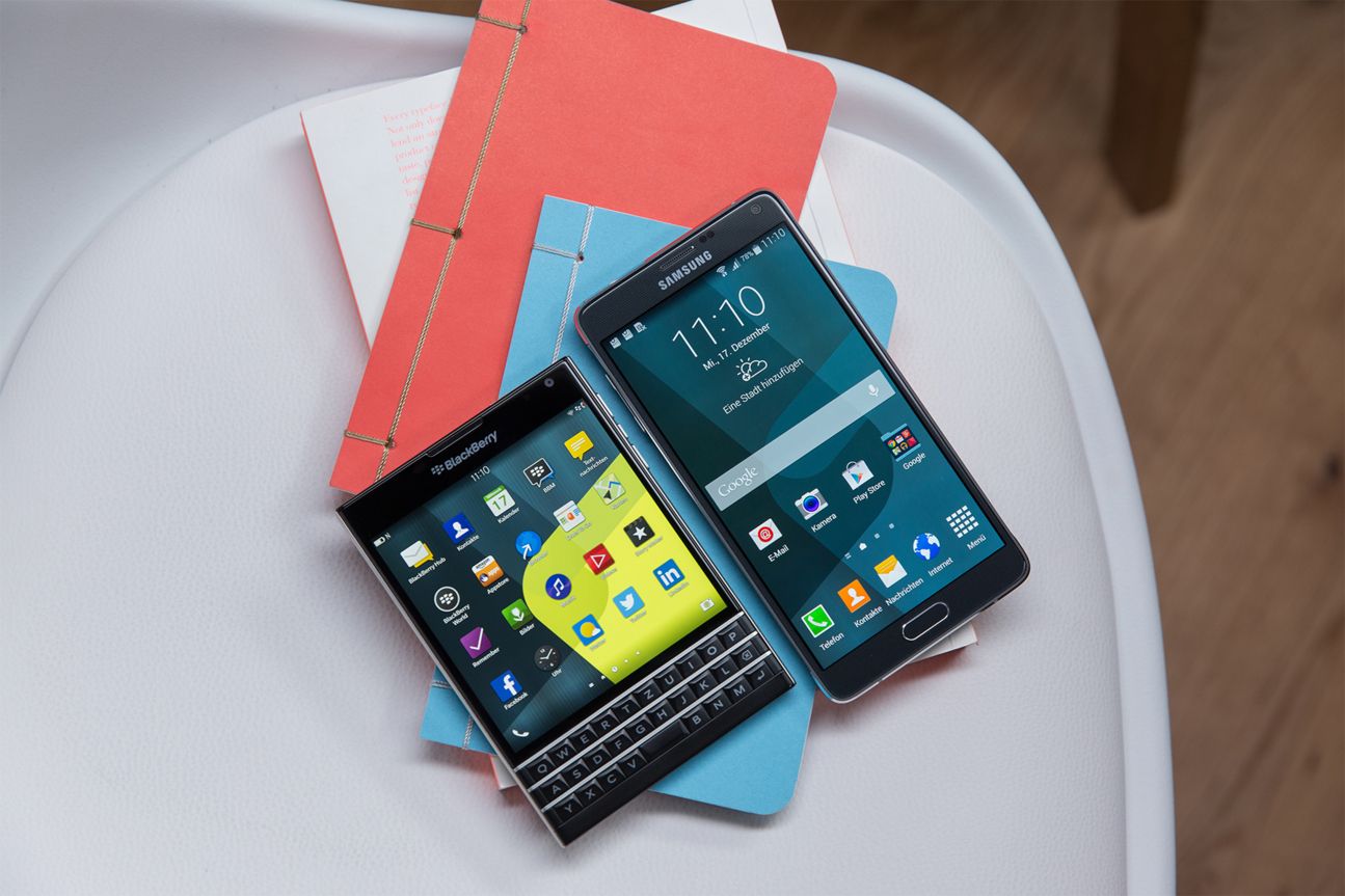 Blackberry Passport Vergleich Samsung Galaxy Note 4 Blackberry Passport Vergleich Samsung Galaxy Note 4