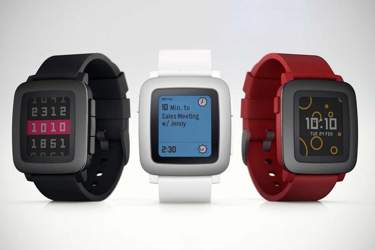 Pebble Time: Smartwatch mit bunten E-Paper-Display. Pebble Time: Smartwatch mit bunten E-Paper-Display.
