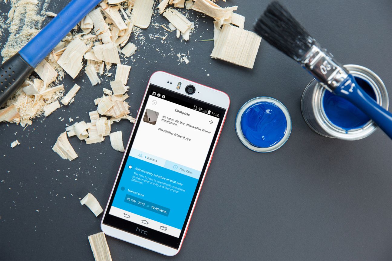 TakeOff ermittelt den besten Zeitpunkt für ein Posting bei Instagram.