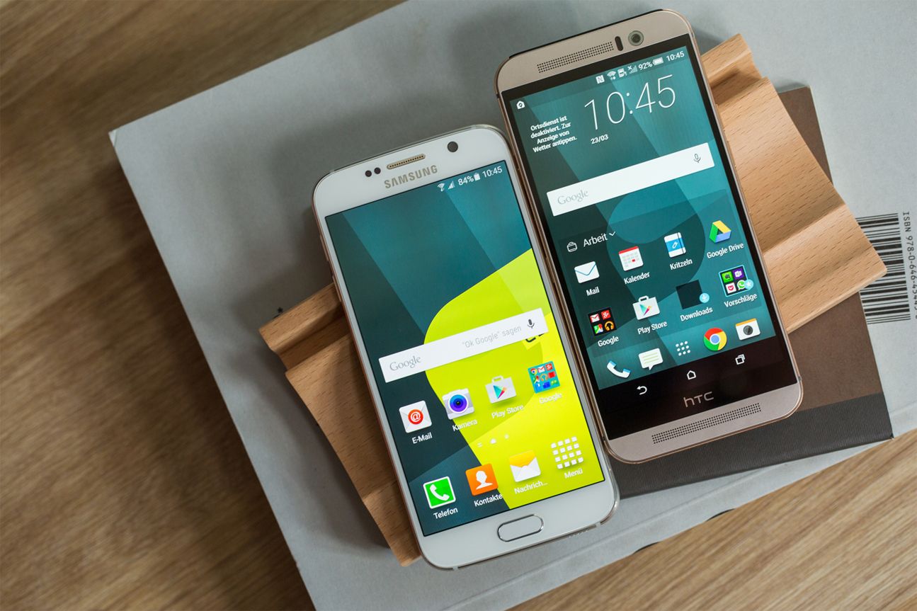 Vergleich HTC One M9, Samsung Galaxy S6 Vergleich HTC One M9, Samsung Galaxy S6