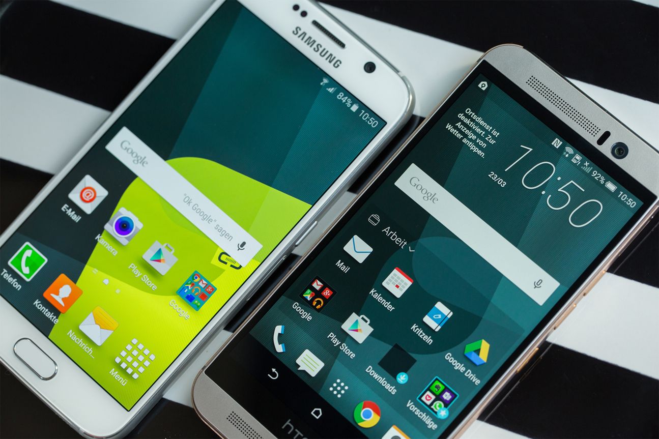 Vergleich HTC One M9, Samsung Galaxy S6 Vergleich HTC One M9, Samsung Galaxy S6