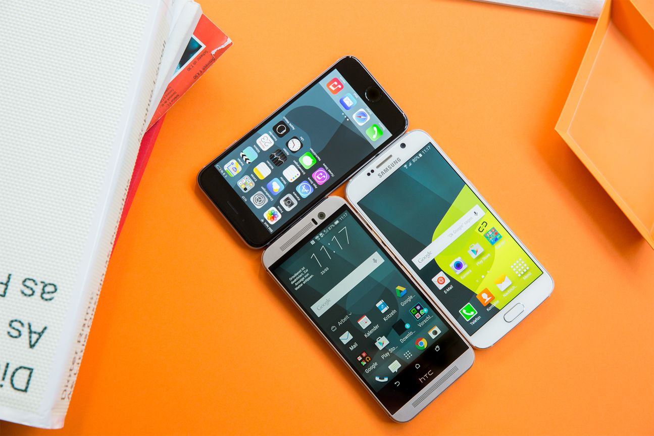 Vergleich Samsung Galaxy S6, iPhone 6, HTC One M9 Vergleich Samsung Galaxy S6, iPhone 6, HTC One M9