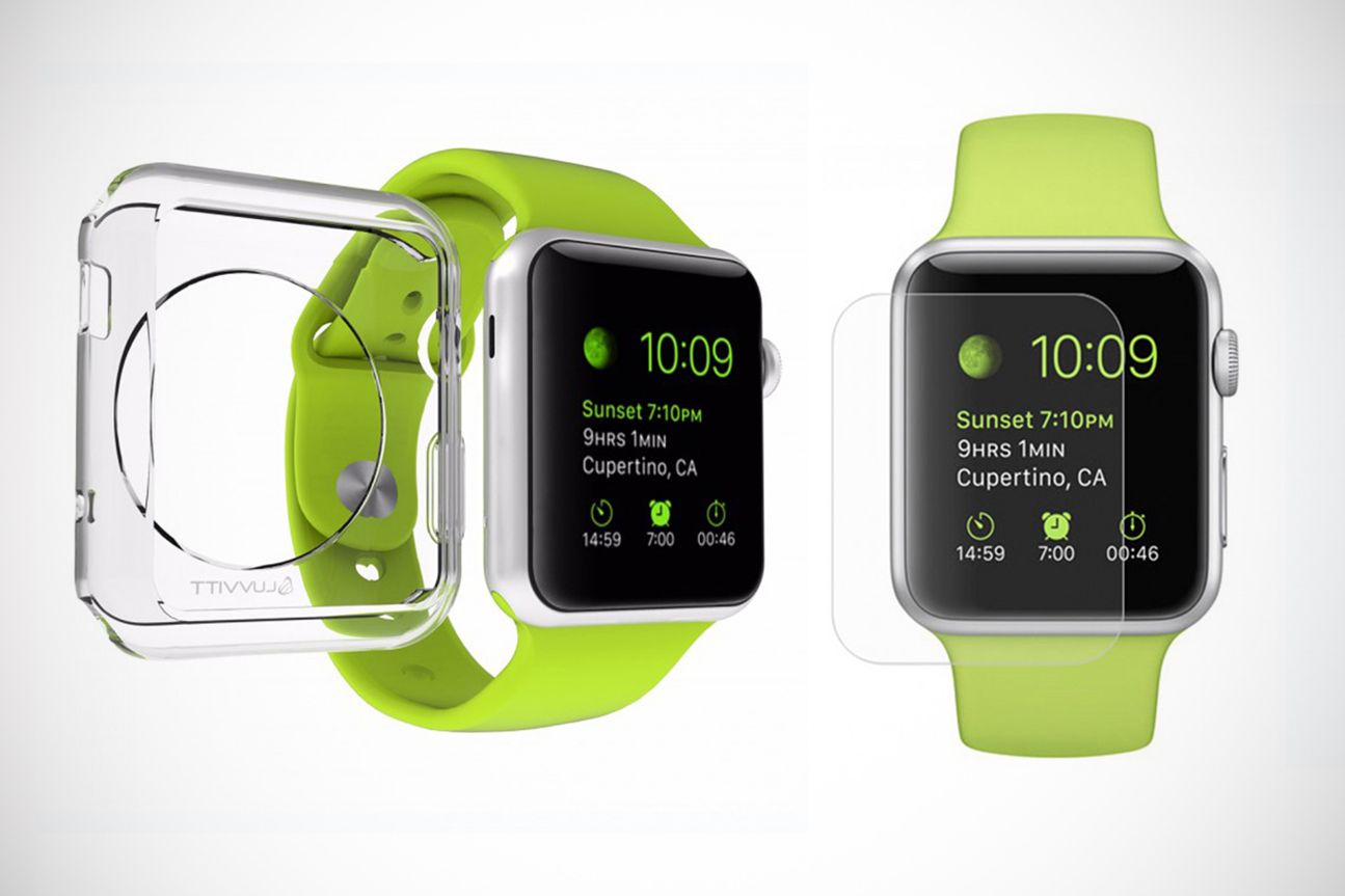 Luvvit hat durchsichtige Schutzhüllen für die Apple Watch im Angebot, wobei Ihr zwischen hartem und weichen Kunststoff wählen könnt.