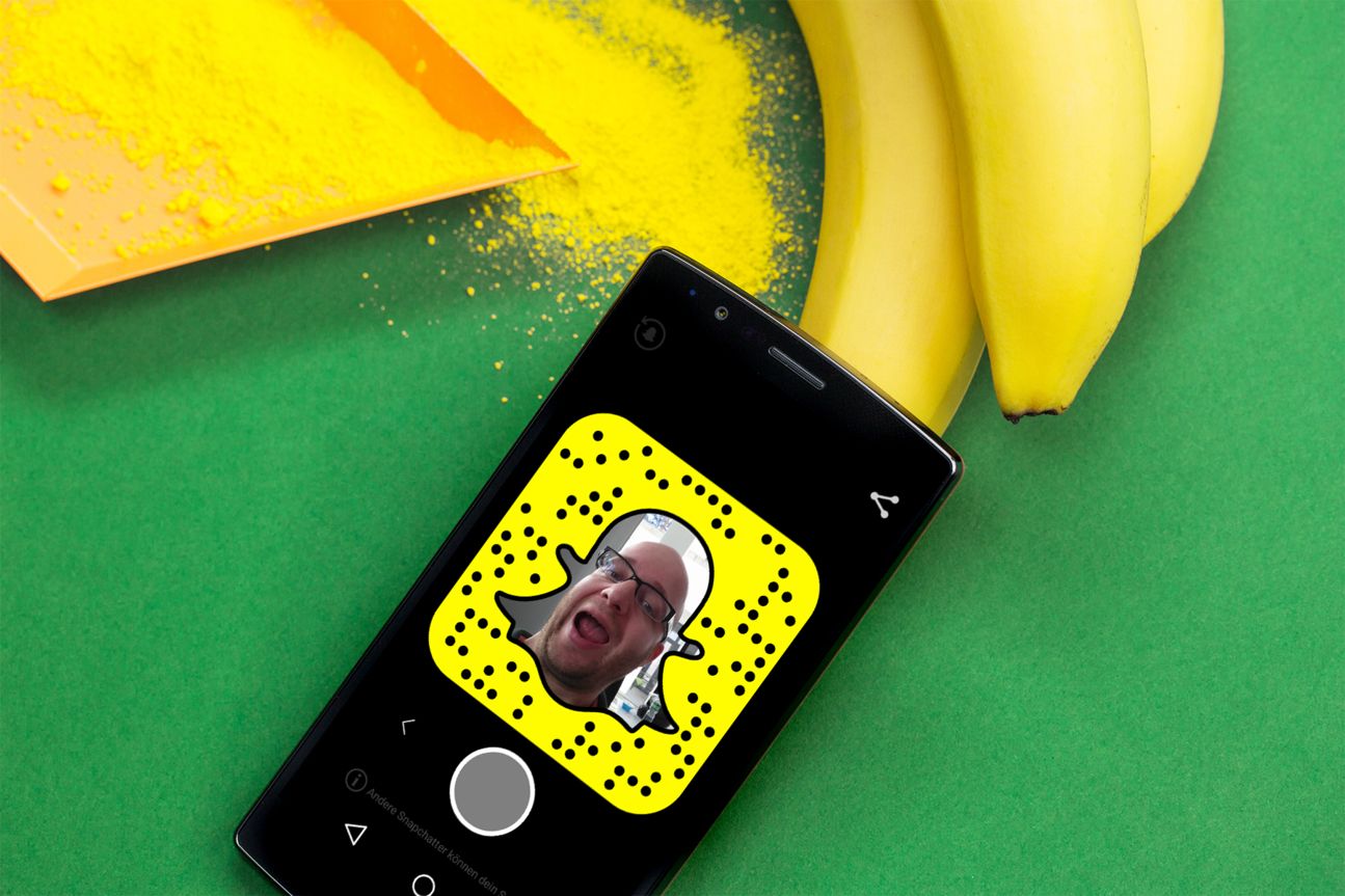 Snapcode mit fünf Selfies individualisieren.