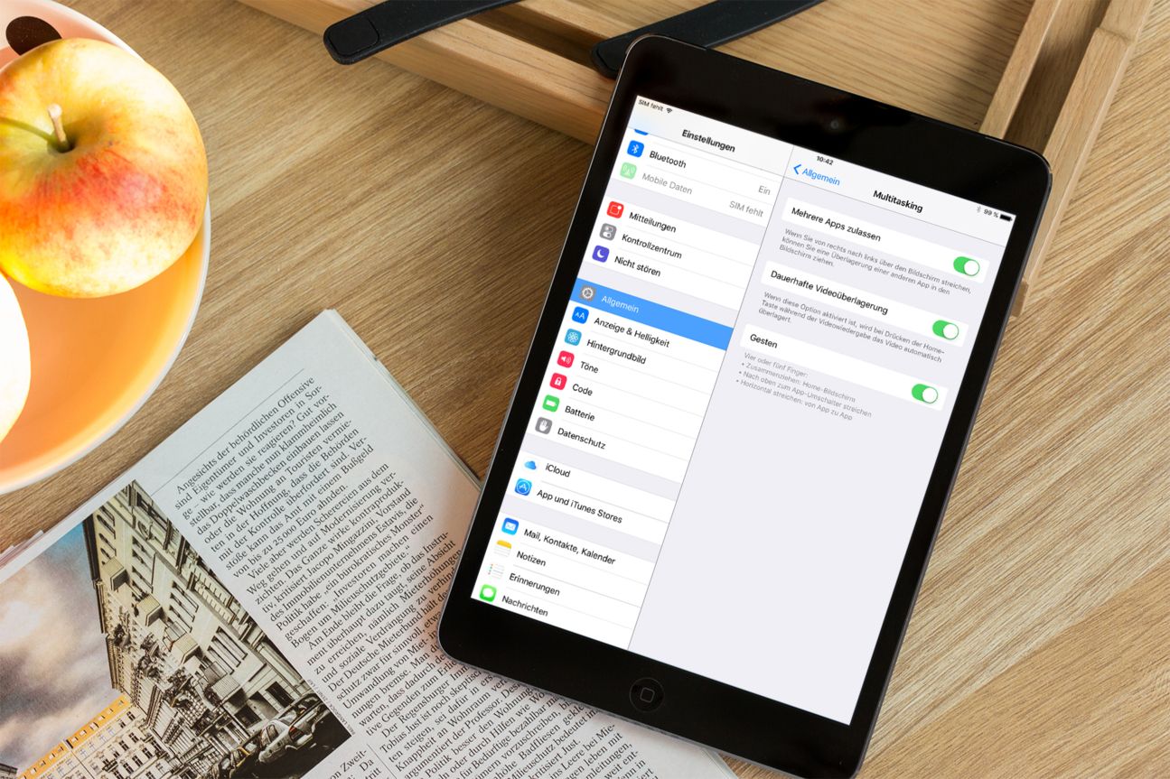 iOS 9 Nur auf dem iPad Air 2 gibt es auch Split View.
