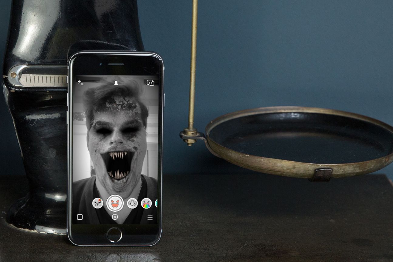 Snapchat verwandelt Euch auch in einen Zombie.