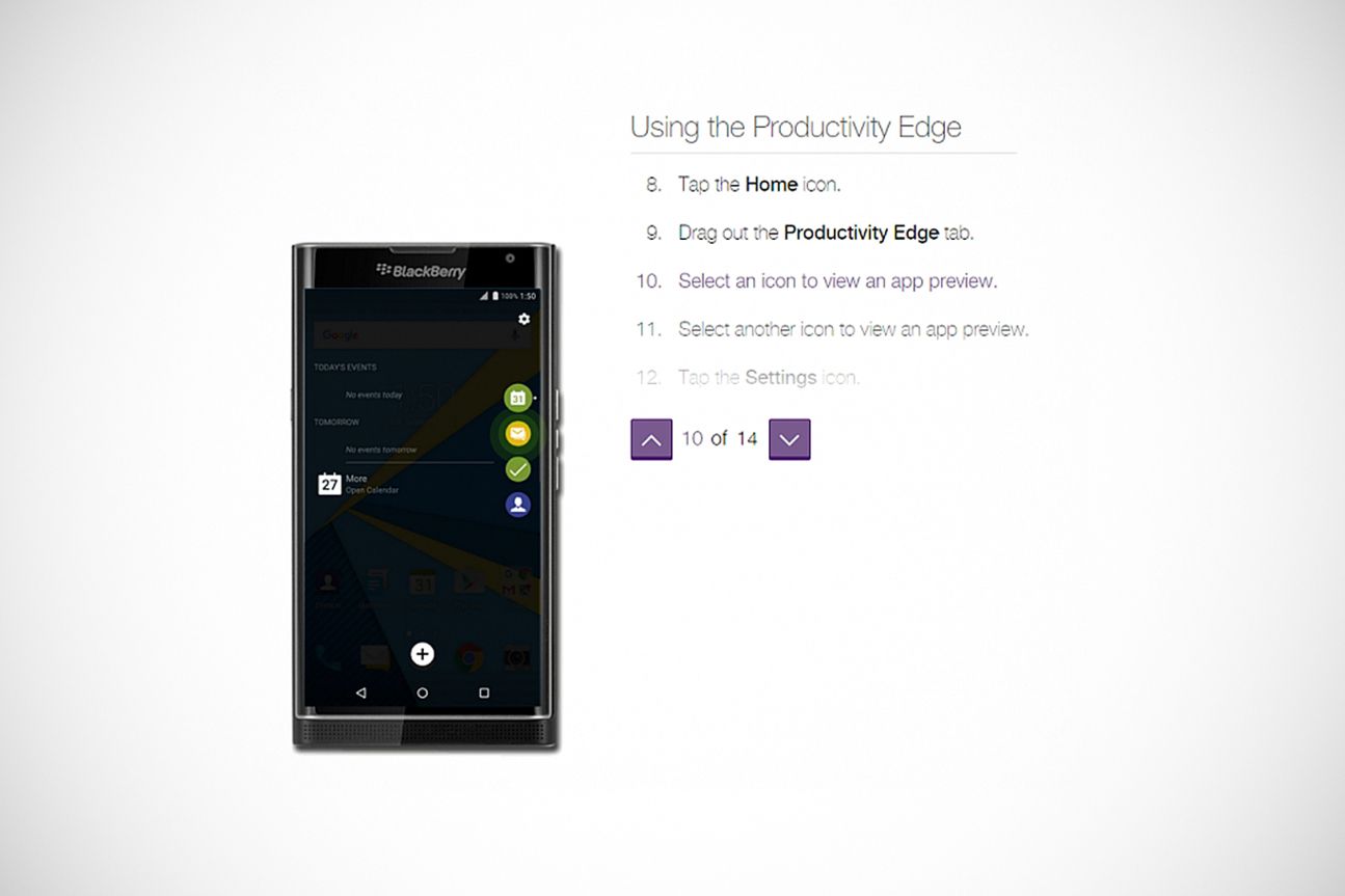 Blackberry Priv Productivity Edge Leak