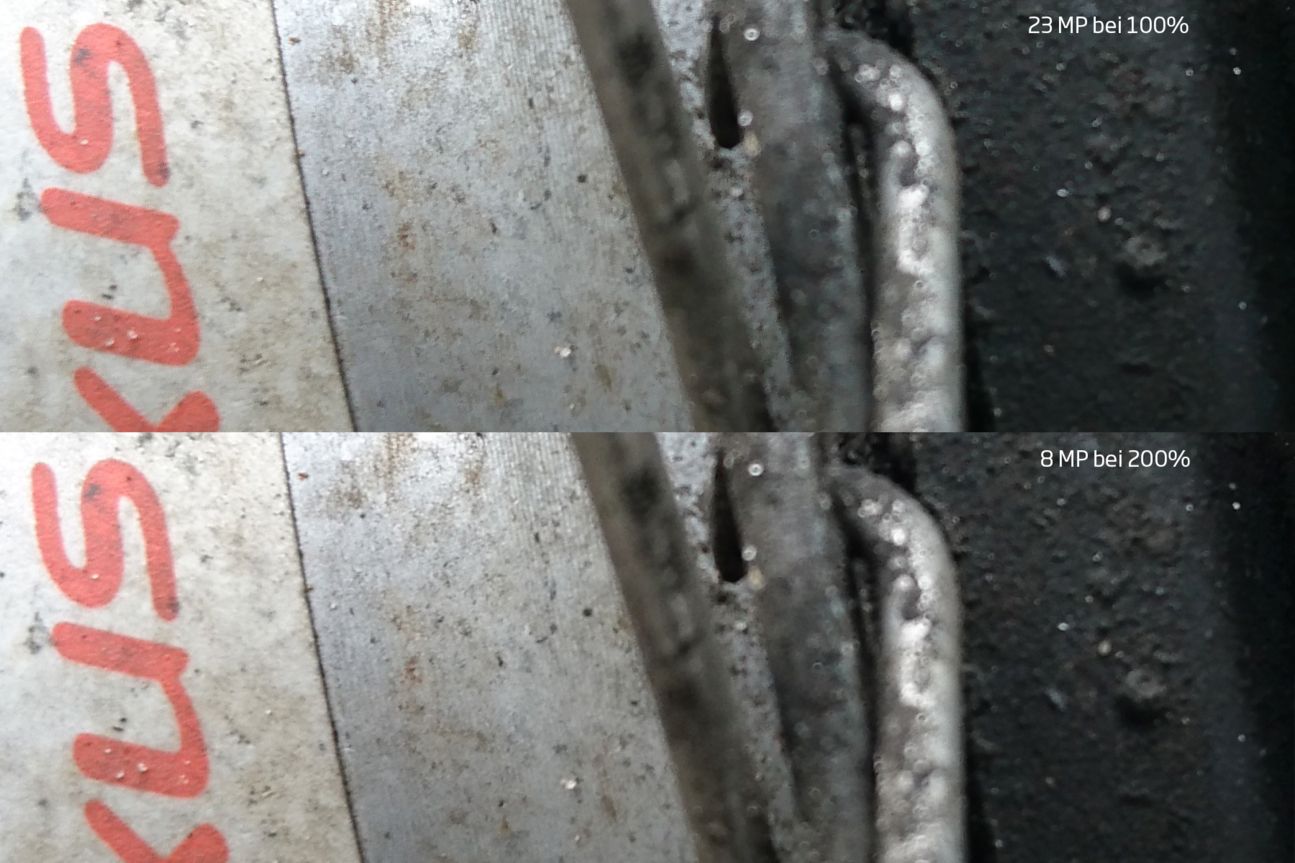 Sony Xperia Z5 Kamera 23 MP bei 100 Prozent oben Sony Xperia Z5 Kamera 23 MP bei 100 Prozent oben