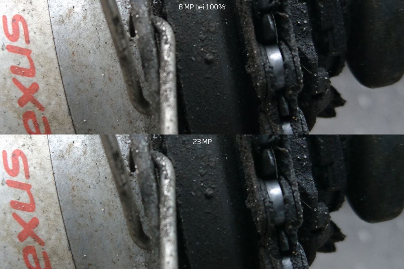 Sony Xperia Z5 Kamera 8 MP bei 100 Prozent oben Sony Xperia Z5 Kamera 8 MP bei 100 Prozent oben