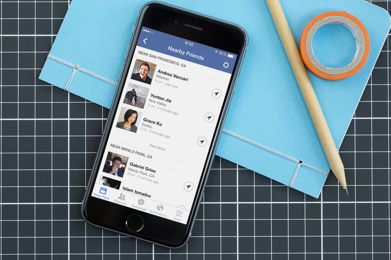 Kontakte werden Euch mit ungefähren Entfernungen angezeigt