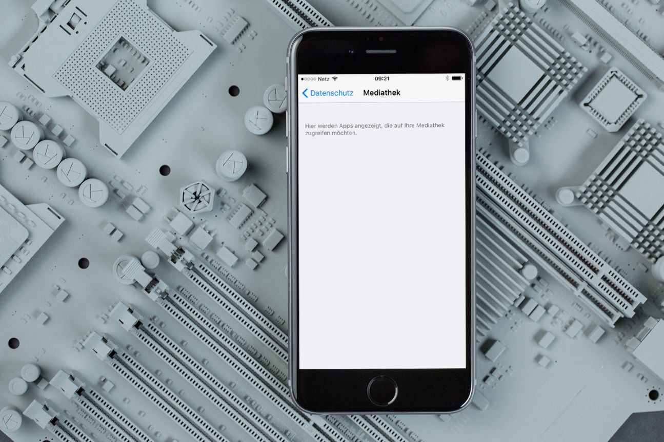 iOS 9.3 Beta 2: Die Mediathek ist neu in den Datenschutz-Einstellungen.