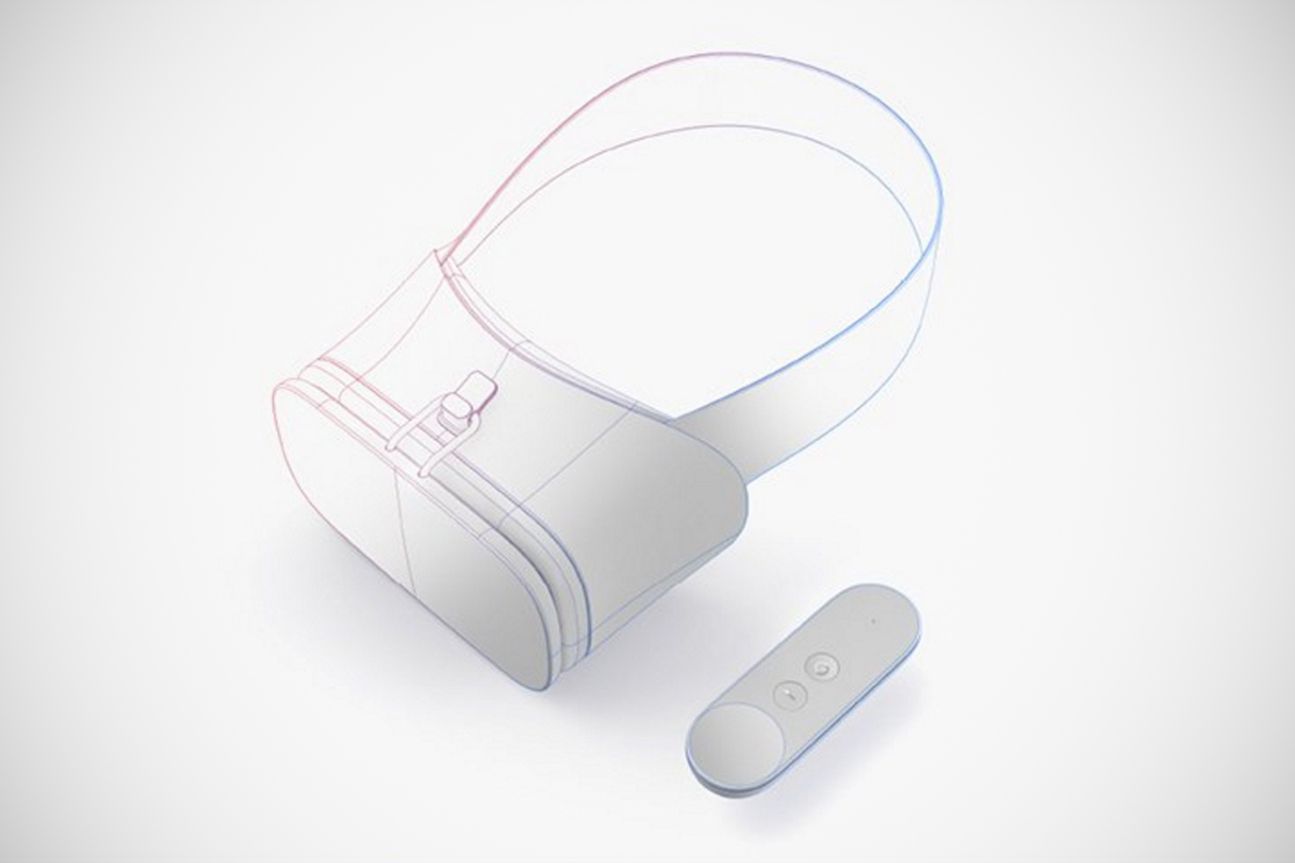 Referenzdesign-Studie für Googles VR-Brille mit Controller