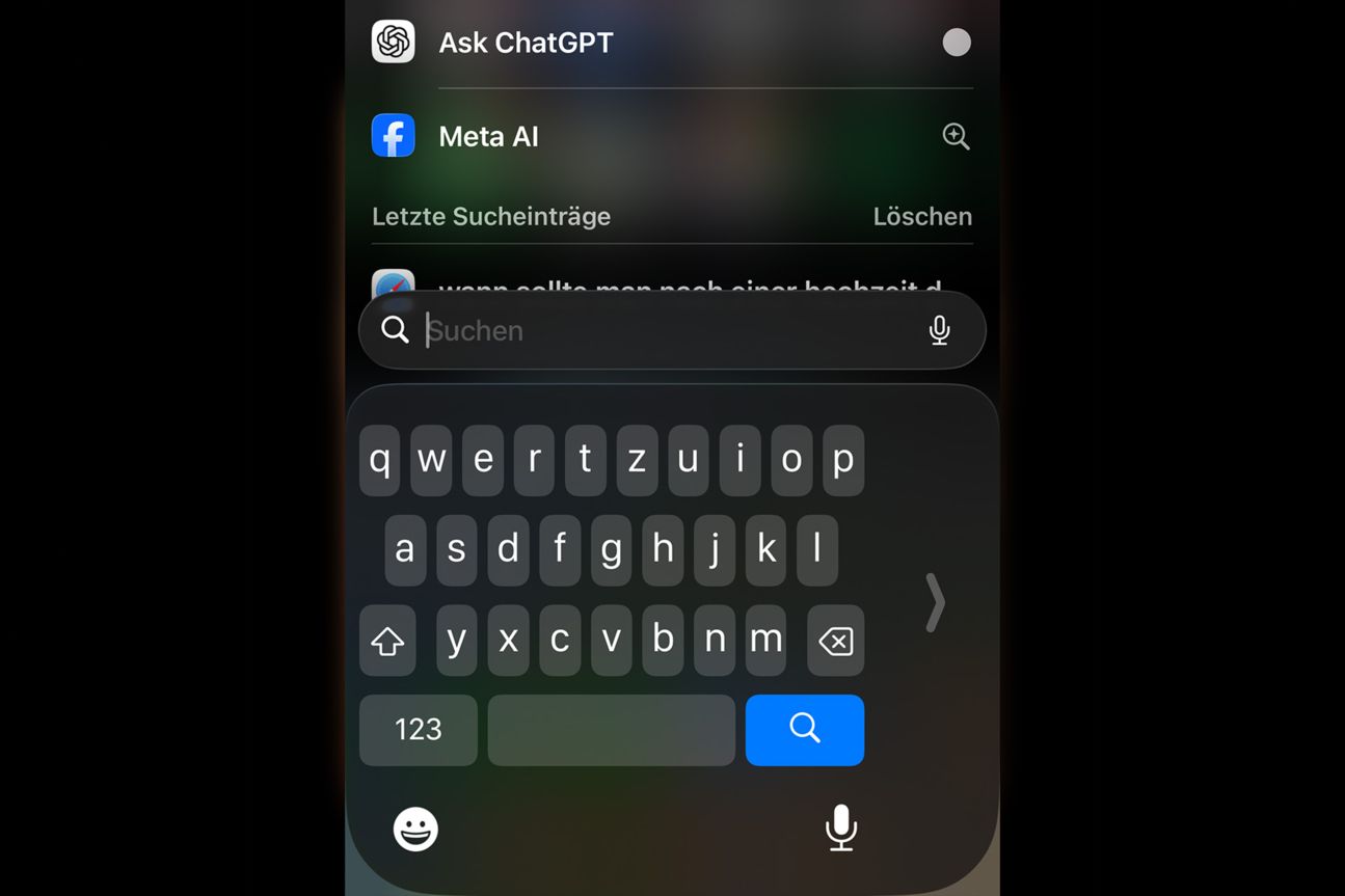 Einhandmodus Tastatur Screenshot
