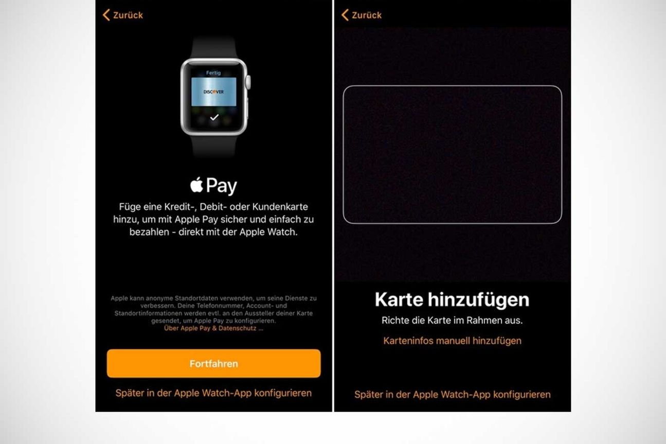 Dieses Menü für Apple Pay will der Entwickler in der Beta von iOS 11 entdeckt haben