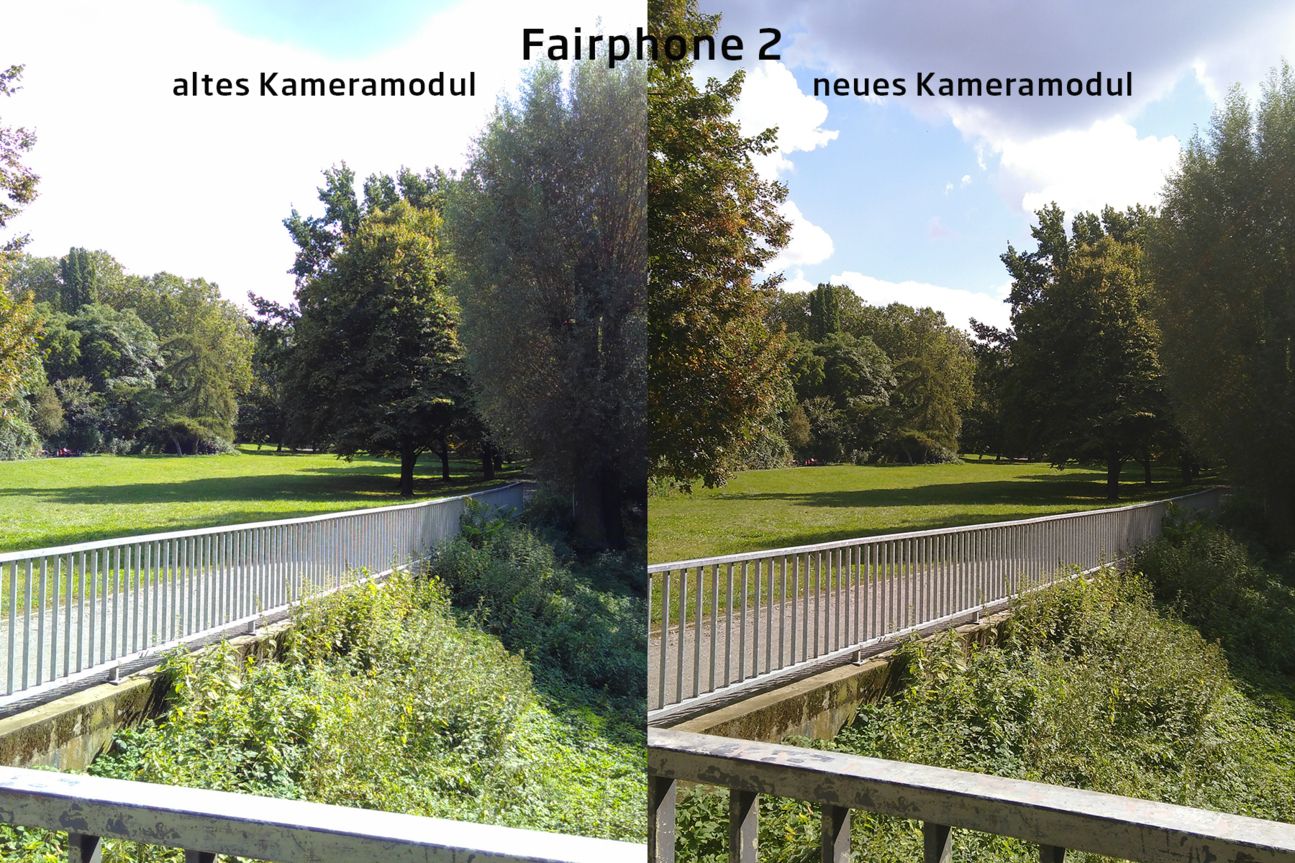 Fairphone 2 Kameramodul-Vergleich Fairphone 2 Kameramodul-Vergleich