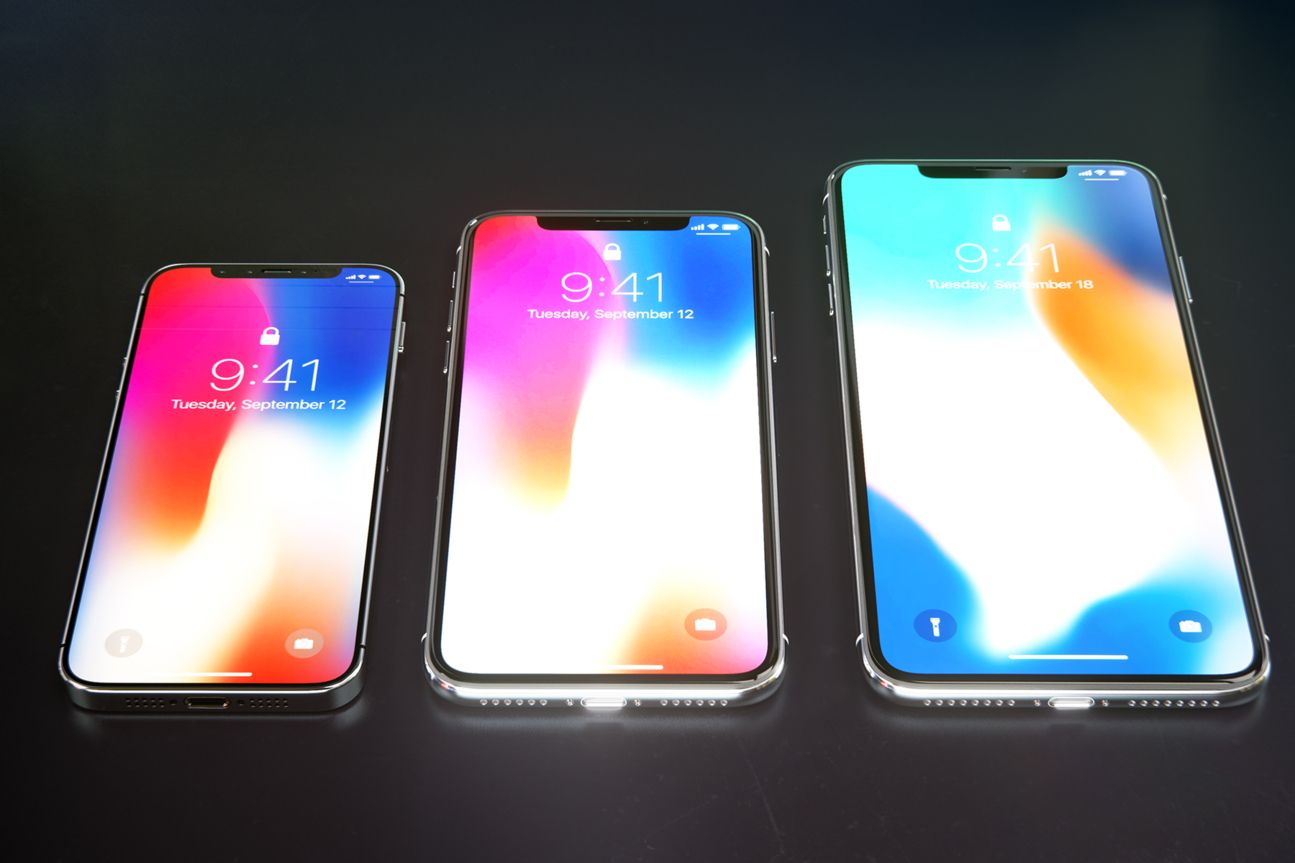 Images of iPhone XS + iPhone X + iPhone XL