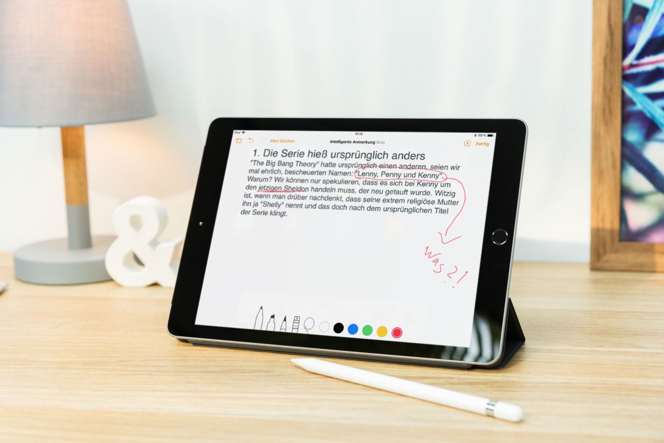 Pages unterstützt seit 2018 den Apple Pencil