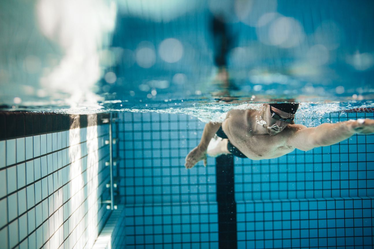 Fitness, Schwimmer, schwimmen