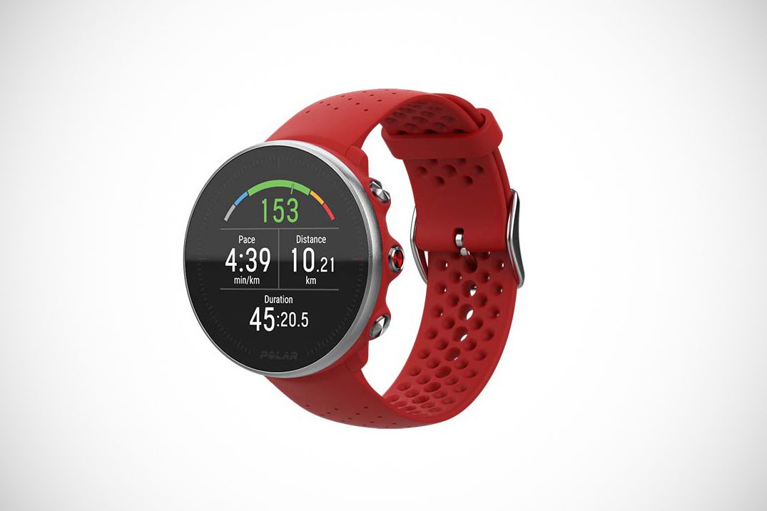 Die Polar Vantage M in Rot.