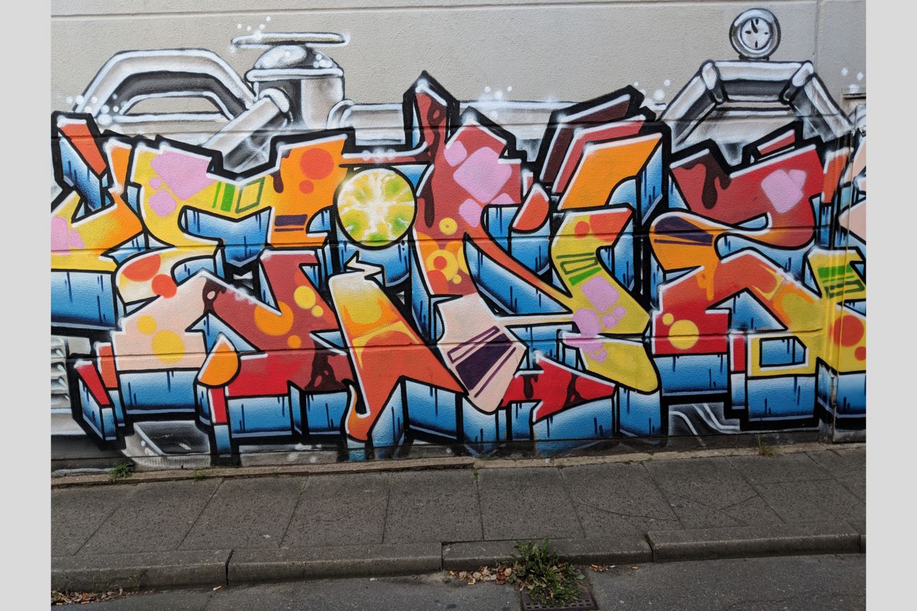Kameravergleich, iPhone Xs, iPhone X, Galaxy S9 Plus, Pixel 2 Grafitti