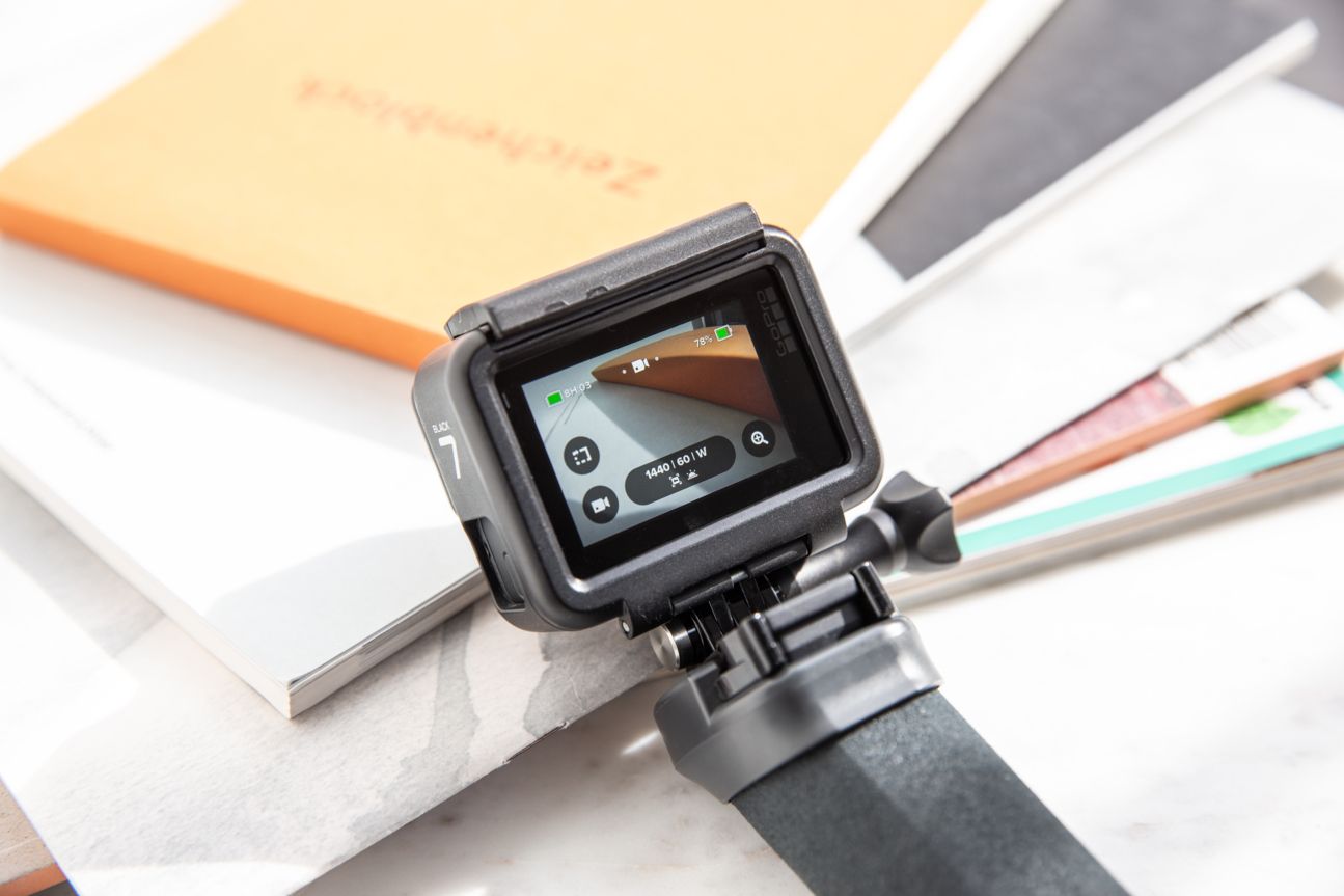 GoPro Hero Black 7 Display einer Actionkamera