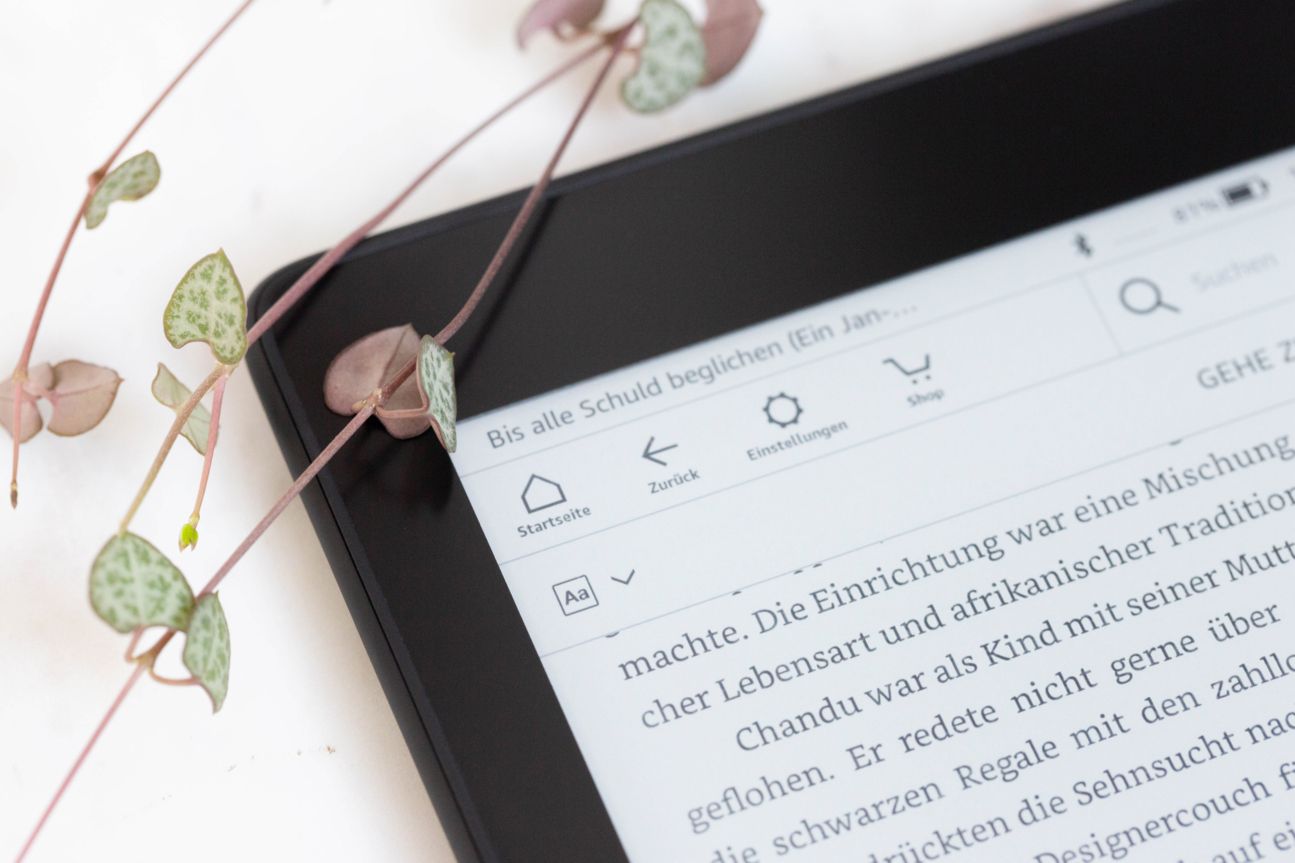 Amazon Kindle Paperwhite Der Kindle Paperwhite in der Nahaufnahme.