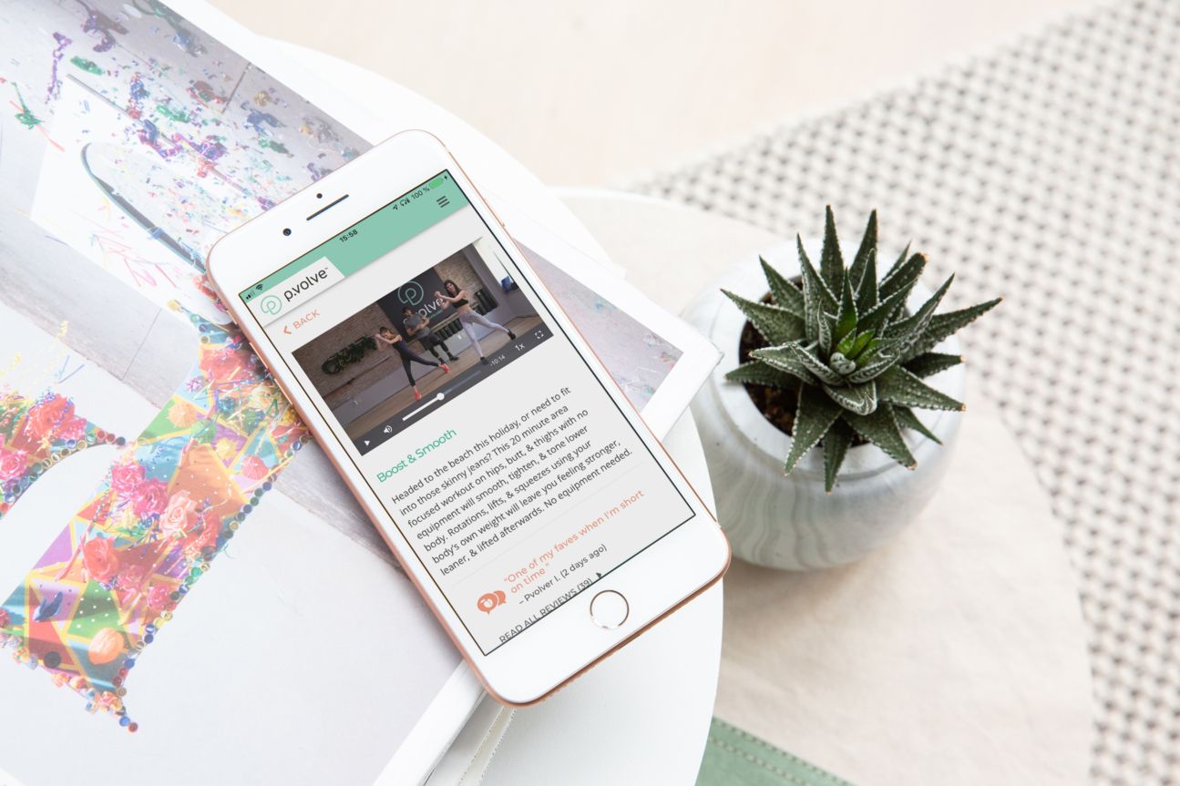 p.volve Fitness-App Screenshot der P.volve-App