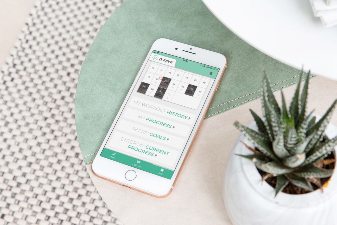 p.volve Fitness-App Screenshot der P.volve-App