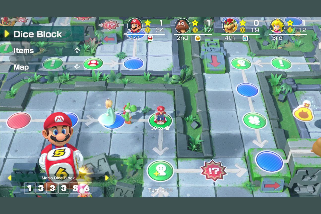 Spielbrett in Super Mario Party